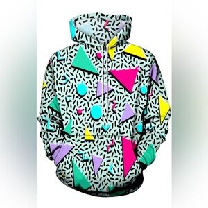 Men's Sweatsuits 80s 90s Style Hoodie Pullover Sweatshirt Vintage top Costumes